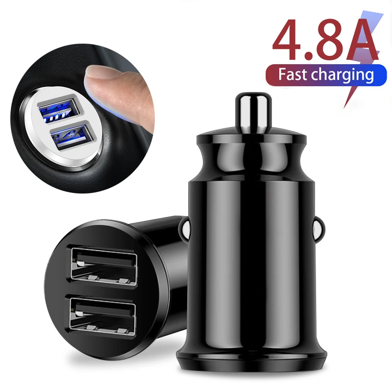 

Car Charger For iPhone 7 8 Plus XR XS IPad Mobile Phone Charger Fast Charging Dual USB Chargers For Samsung S8 A30 A50 Tablets