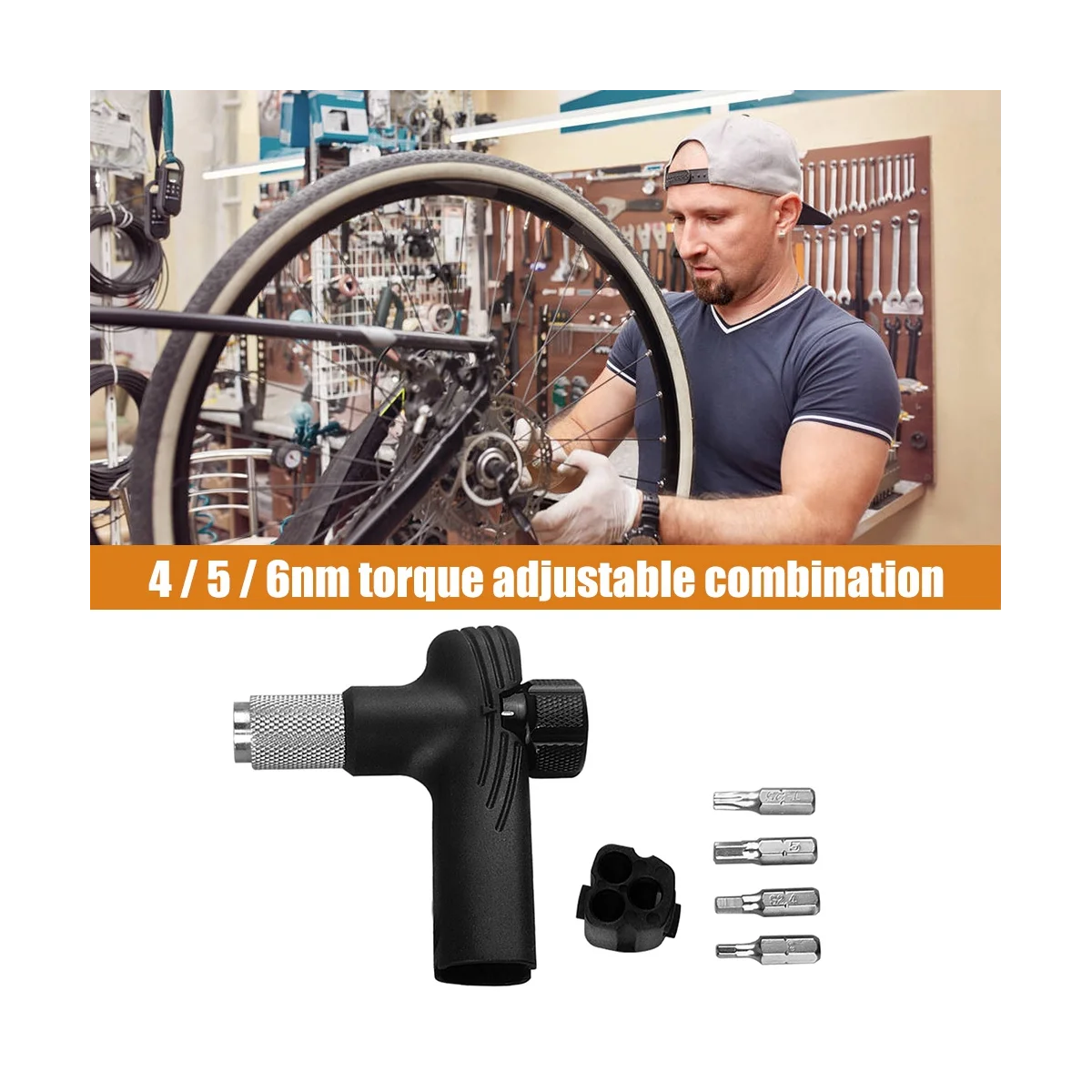 Набор регулируемых велосипедных трещоточных ключей 4/5/6 нм многофункциональные