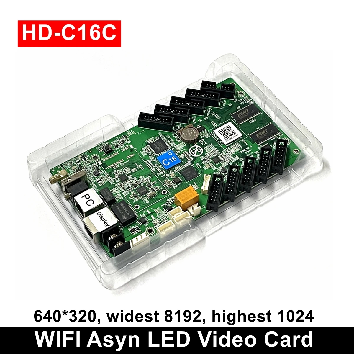 Huidu HD-C16C WIFI Asynchronous Indoor Outdoor LED Video Display Card Can Add 4G