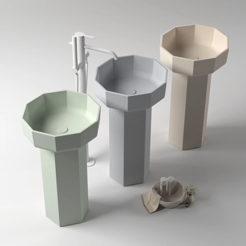 Уличная раковина для мытья рук интегрированная от пола до потолка балкона