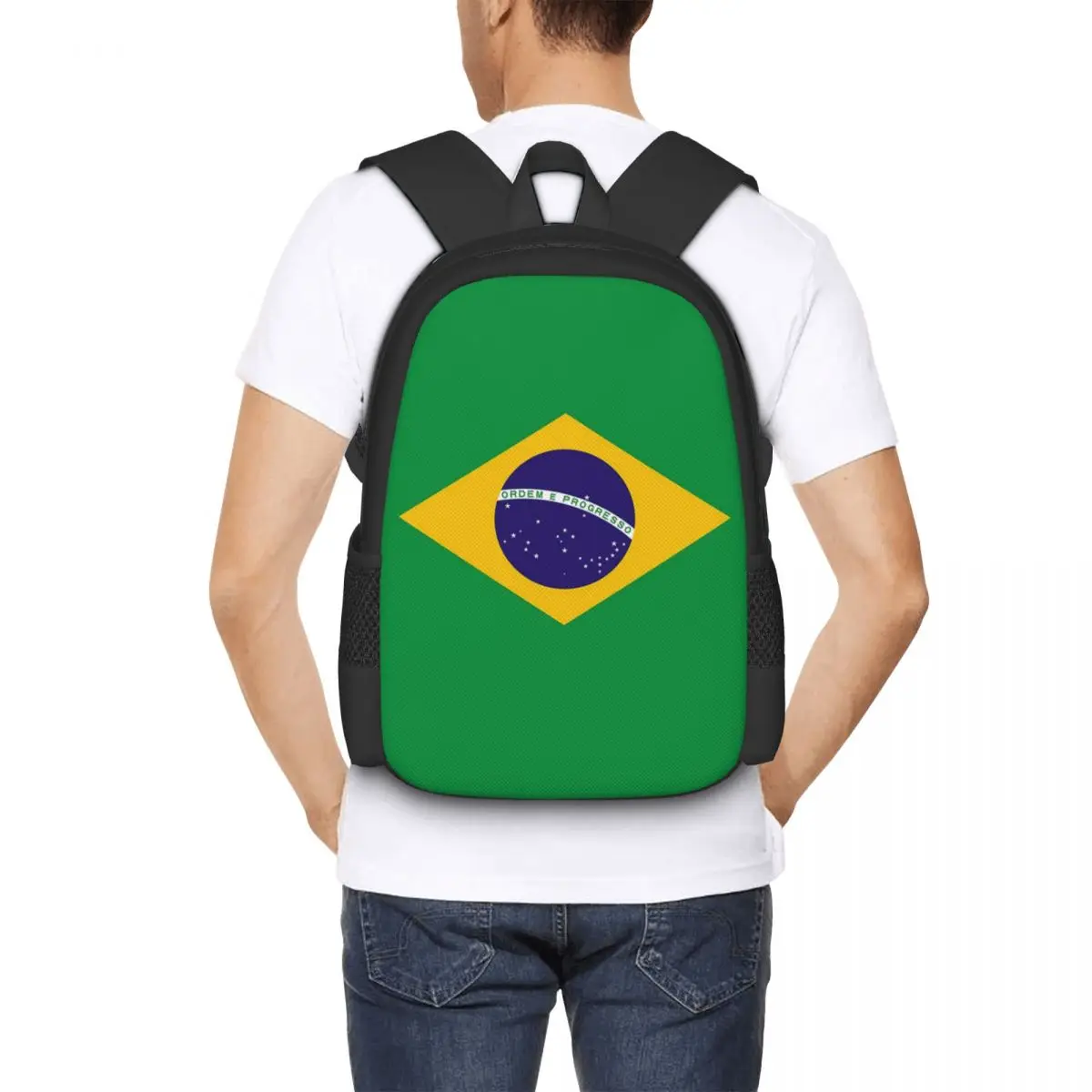 Brazil Flag Backpack for Girls Boys Travel RucksackBackpacks for Teenage school bag