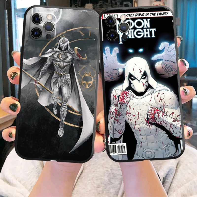 

Marvel Moon Knight Funda Phone Case For iPhone 11 13 12 Pro Max 12 13 Mini X XR XS MAX SE 2020 7 8 6s Plus Celular Coque