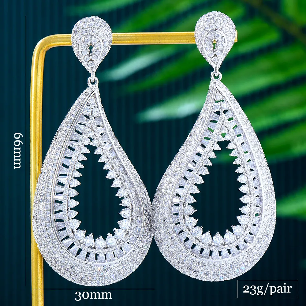 GODKI новые роскошные остроносые серьги в виде зуба для женщин свадебные с фианитом