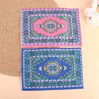 23cm woven hand turkish rugs doll house mini carpet mat miniature casa for diy dollhouse home accessories