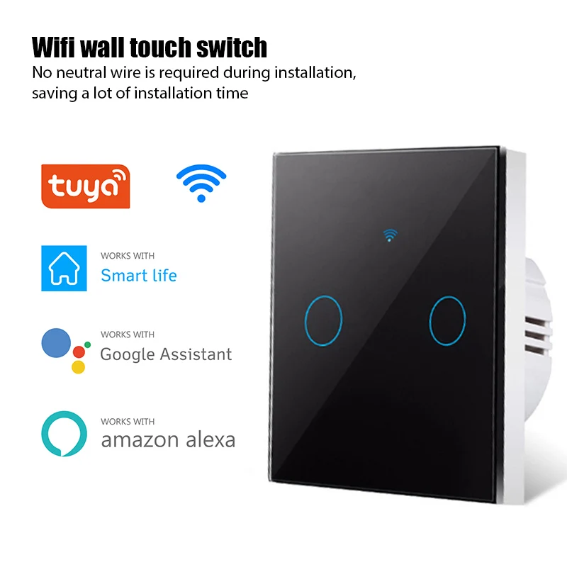 Умный переключатель Wi-Fi стеклянная панель сенсорный светодиодный Светодиодная