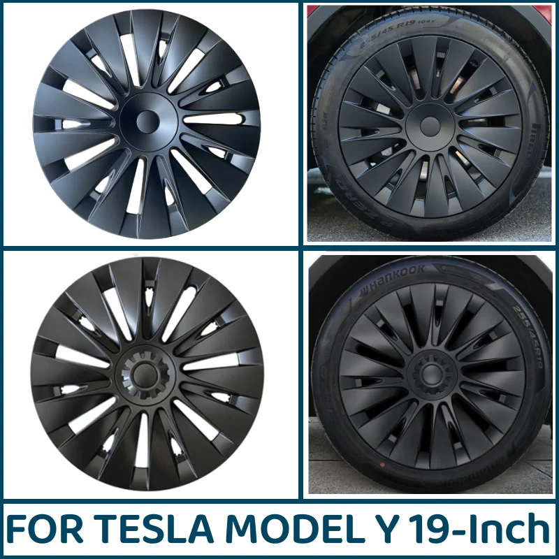 

4PCS 19-Inch Wheel Caps For Tesla Model Y 2023 Wheel Cover Performance Automobile Replacement Hub Cap Full Rim Cover Accessories