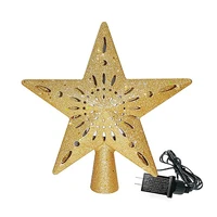 star xmas tree topper lighted with rotating snowflake led projectorstar christmas decorations for treeeu plug