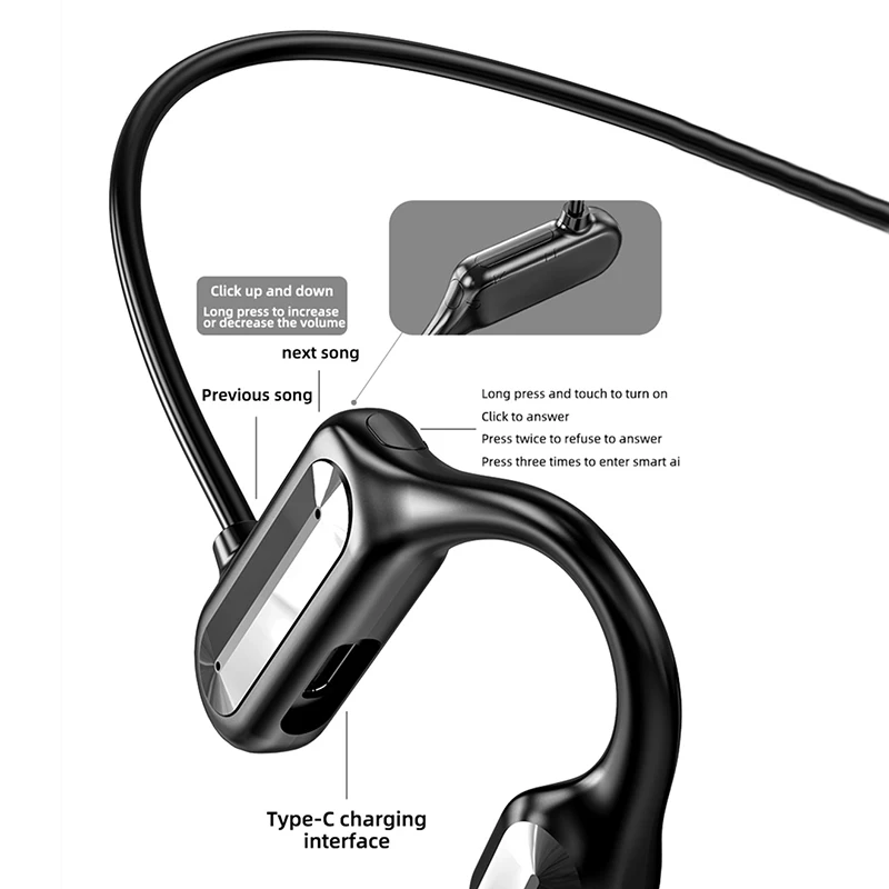 Беспроводные наушники с костной проводимостью спортивные водонепроницаемые