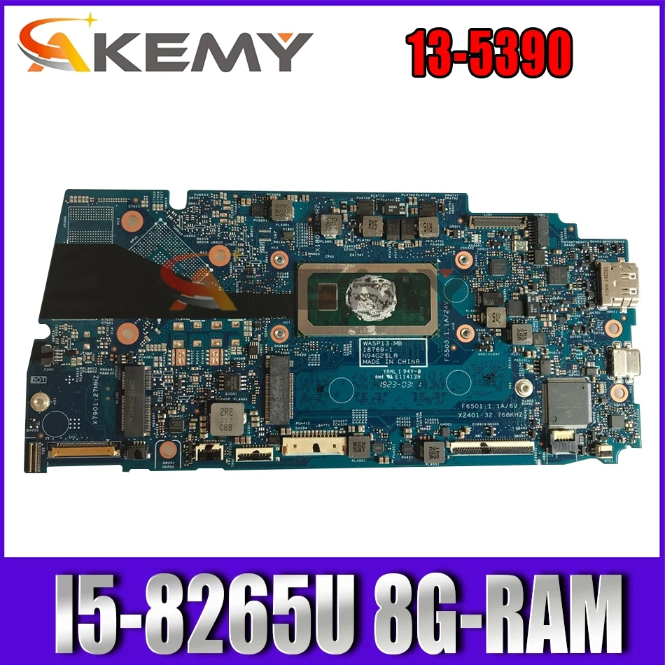 

Фонарь 0H3JXX H3JXX для DELL V5390 Inspiron 13 5390 материнская плата для ноутбука 18769-1 фонарь с процессором i5-8265U 8G-RAM 100% тест