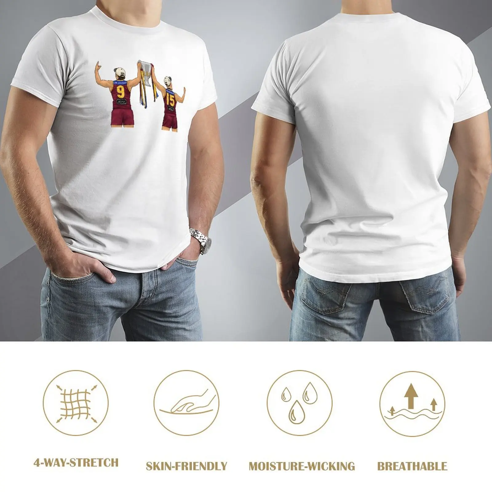 Футболка Lachie Neale &amp Dayne Zorko Premiership дешевые вещи корейские модные мужские хлопковые