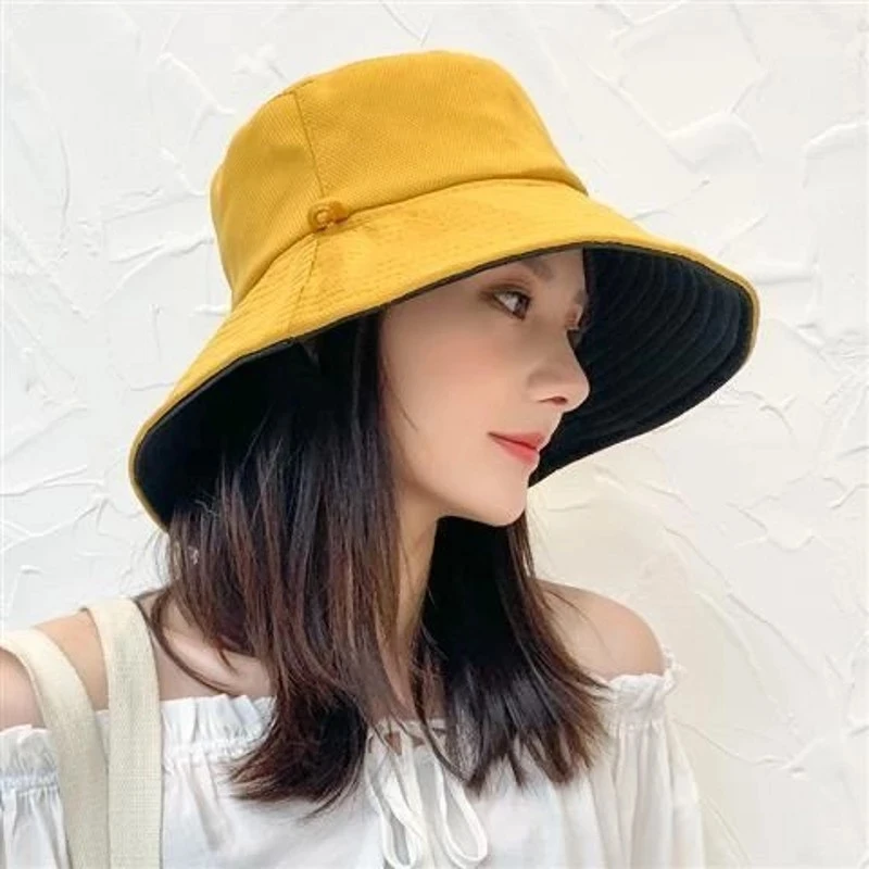 

2022 Double-side Unisex designer Bucket Hat Fishing Outdoor Cap Women Bucket Fishing Hats Sunscreen Brand Printing Fisherman Hat