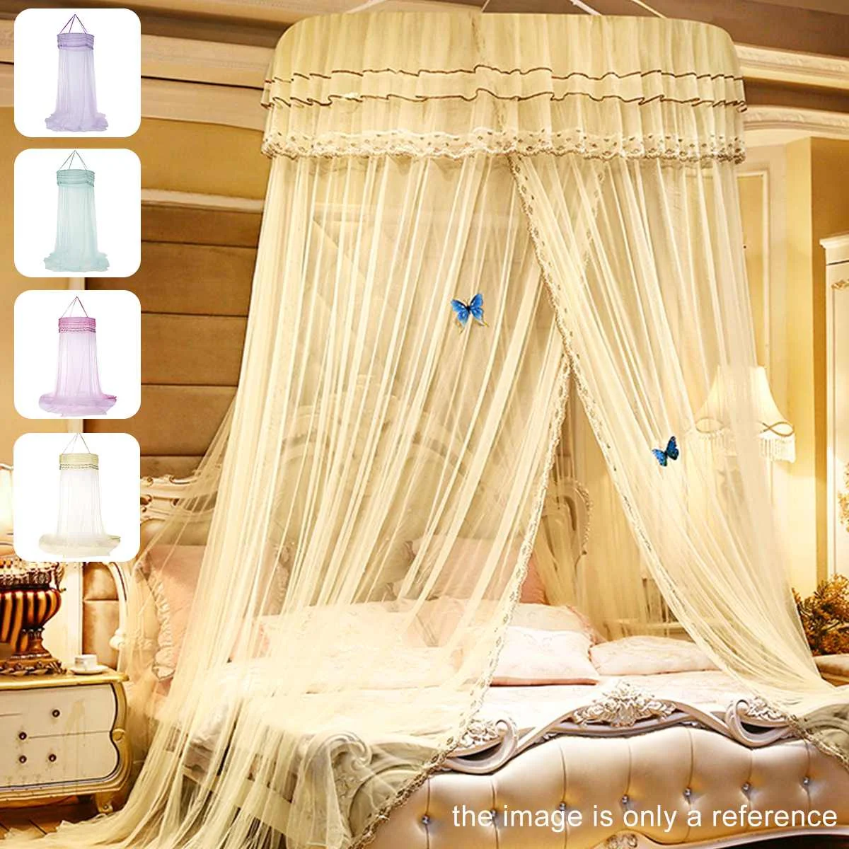 

Elgant Canopy Mosquito Net For Double Bed Mosquito Repellent Tent Insect Reject Canopy Bed Curtain Bed Tent