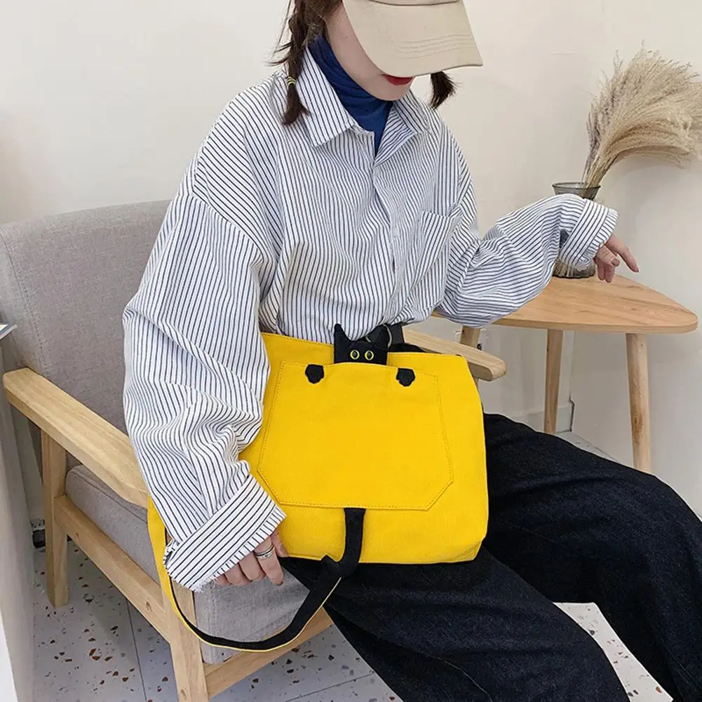 

Лидер продаж, сумки, Классические Изящные женские дорожные сумки через плечо, холщовые сумки-мессенджеры большой вместимости с мультяшным ...