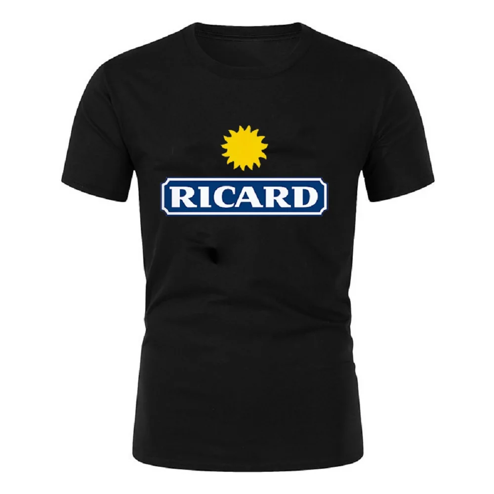 

Футболка Ricard в стиле оверсайз для мужчин и женщин, тенниска с коротким рукавом, майка с принтом поп, одежда для манги