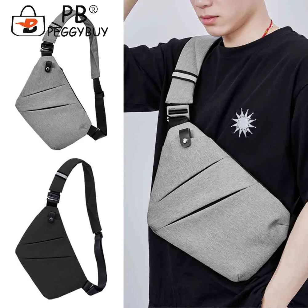 

Multi-pocket Men Handbags Fashion Travel Bag Portable Anti-theft Nylon Reflective Stripe Waterproof for Sports Fitness