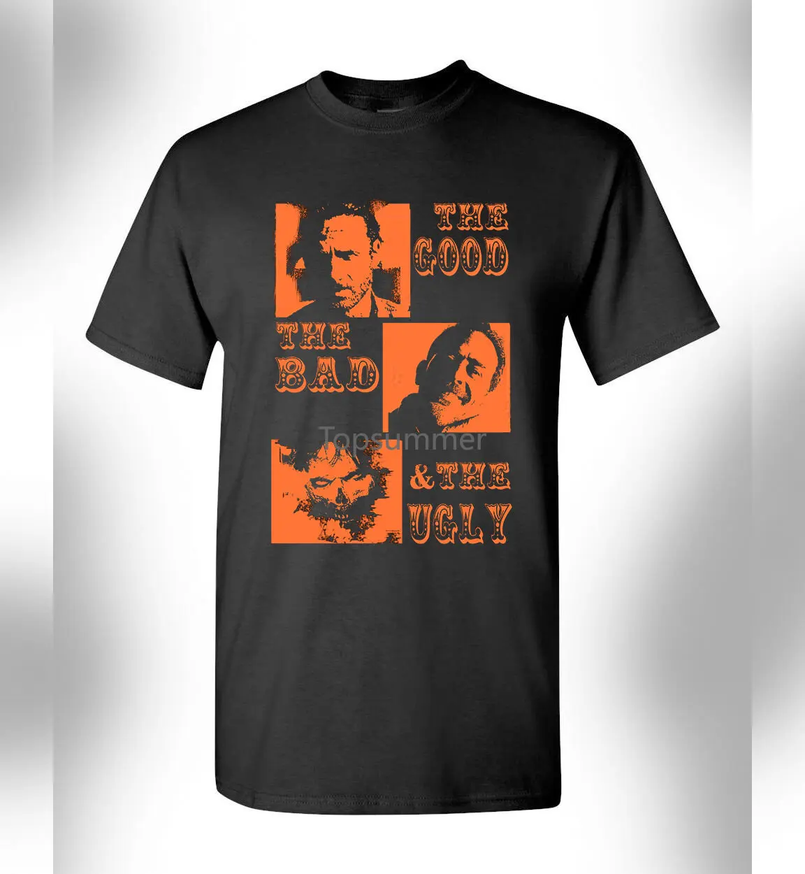 

2019 Cool The Walking Dead T-Shirt The Good The Bad And The Ugly Rick Negan Zombie Unisex Tee