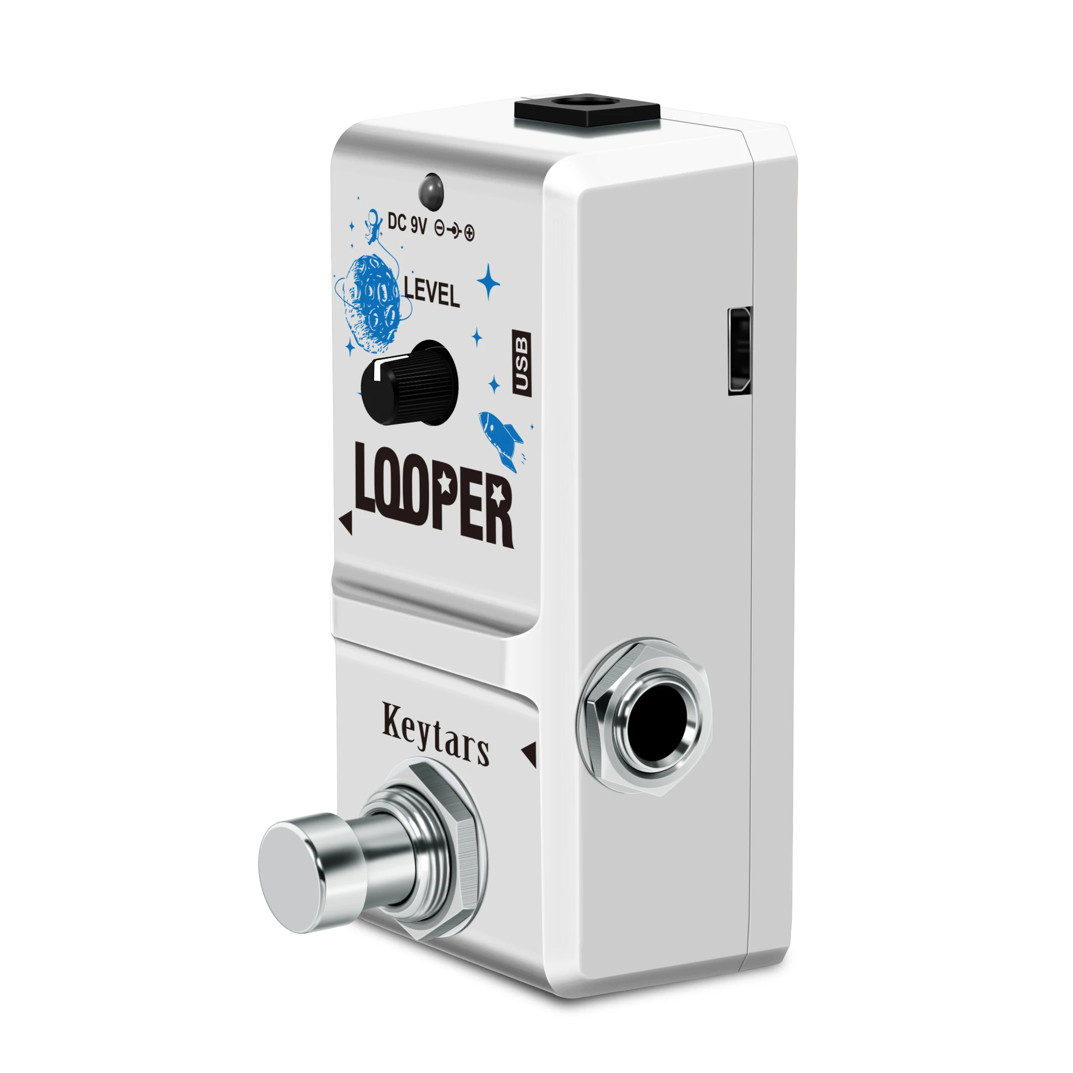 Keytars LN-332 48K Looper Electric Guitar Effect Loop Pedal 10 Minutes of Looping Unlimited Overdubs USB Port True Bypass