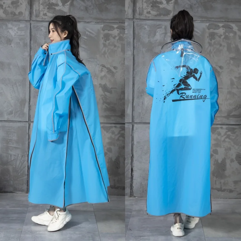 

Fashion Women Men Waterproof Long Raincoat Adult Thickened Rain Coat Hooded For Outdoor Hiking Travel Fishing Climbing