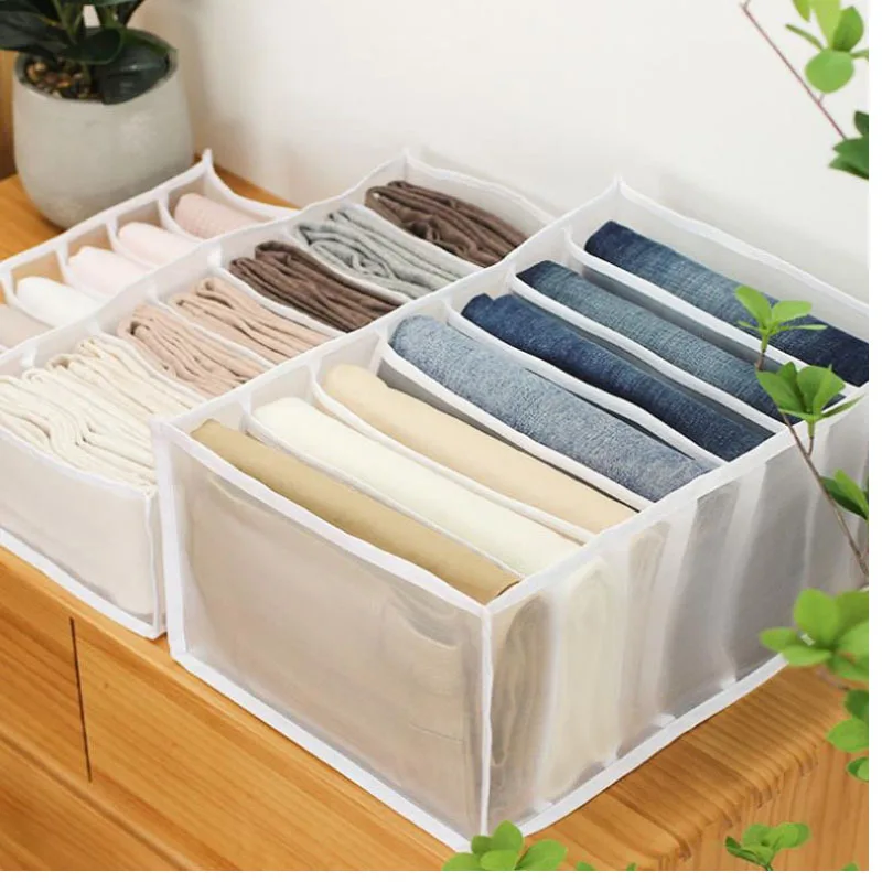 Mesh Storage Box Drawer Storage Box Folding Separation Organizer Wardrobe Organizer Boxes Treasure Chest Storage Box Organizer