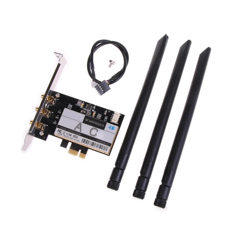 

BCM94360 Wi-Fi карта двухдиапазонный 802.11ac Настольный PCIe беспроводной адаптер BT4.0 1750 МБ Wlan карта для настольного компьютера Прямая поставка