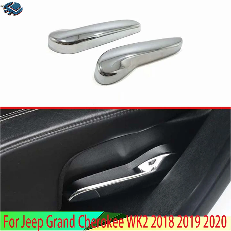 

For Jeep Grand Cherokee WK2 2018-2020 Car Styling Accessories ABS Chrome Interior Decoration Accessories Seat Adjustment Sticker