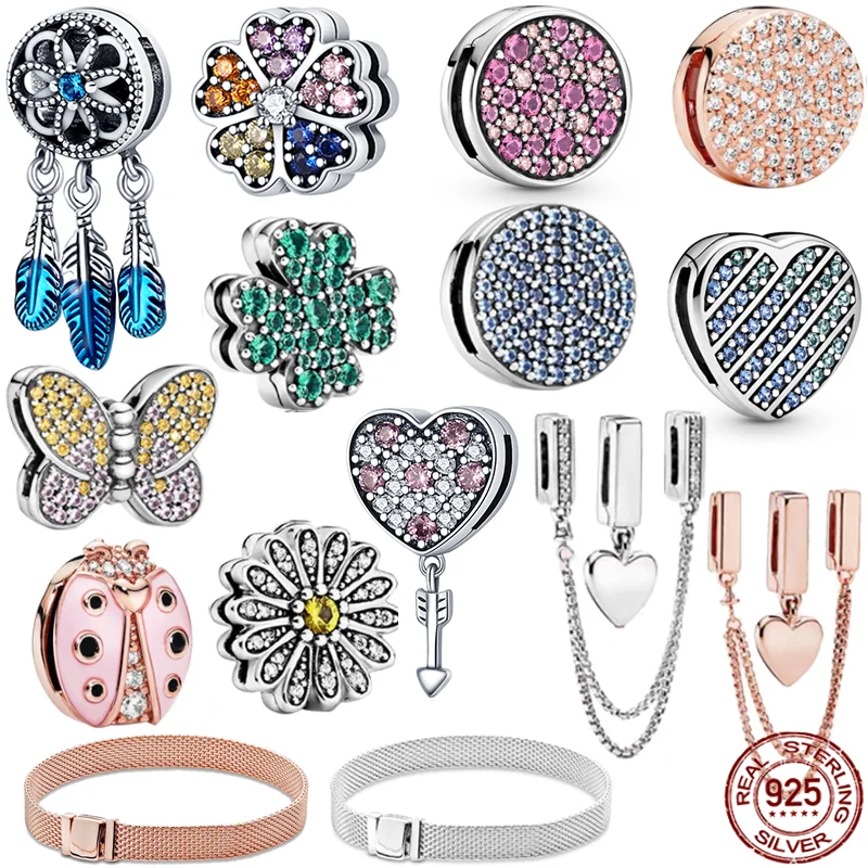 Бусина-зажим для браслета из серебра