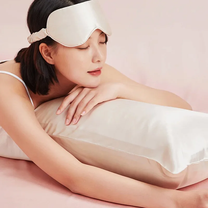 Роскошная антивозрастная наволочка из шелкового шелка Momme 6A класса 19 | Дизайн