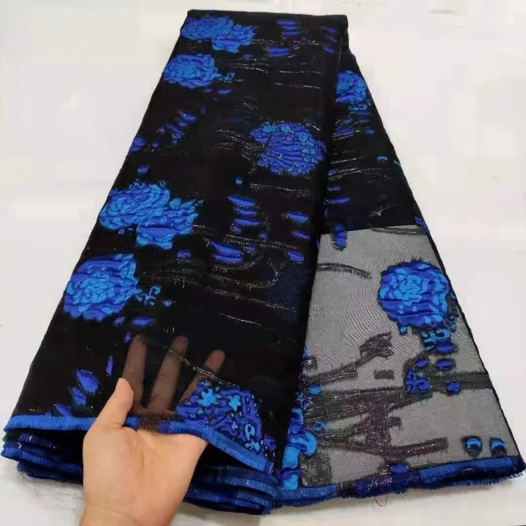

Brocade Lace Fabric 2022 Latest African Jacquard Fabric High Quality Nigerian French Jacquard Lace For Dress