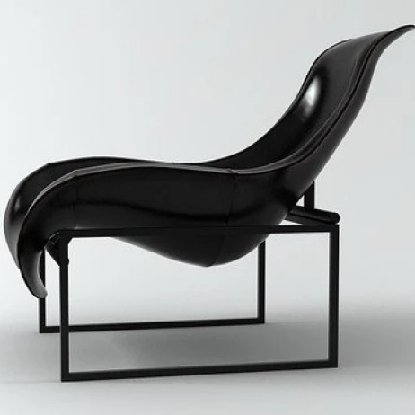 

DISEN furniture modern design leather Mart lounge chair with high back