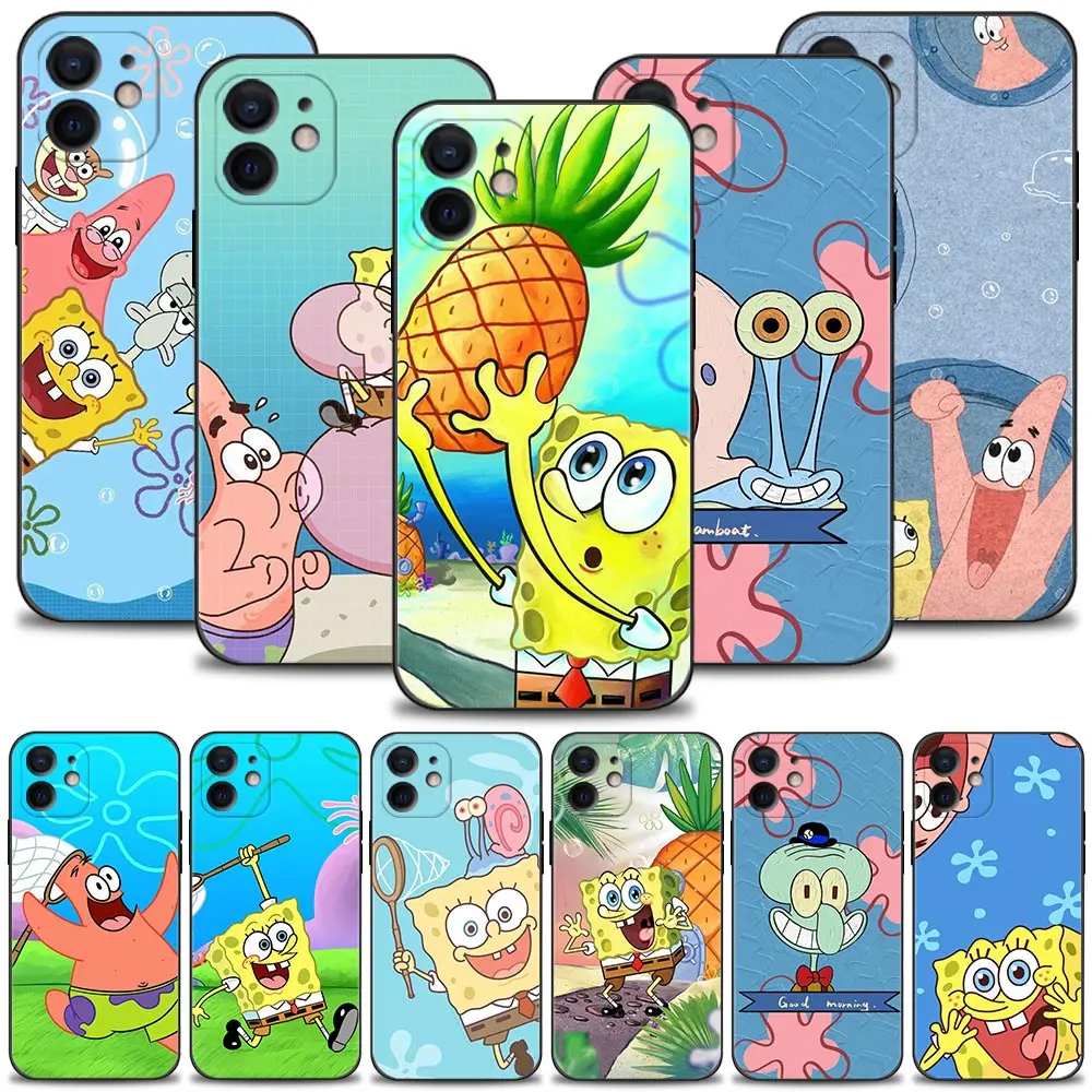 

SpongeBob Patrick Star Squidward For Apple iPhone 11 13 12 Pro Max Mini 11Pro 12Pro 13Pro X XS XR 6 6S 7 8 Plus 5 SE(2020) Case