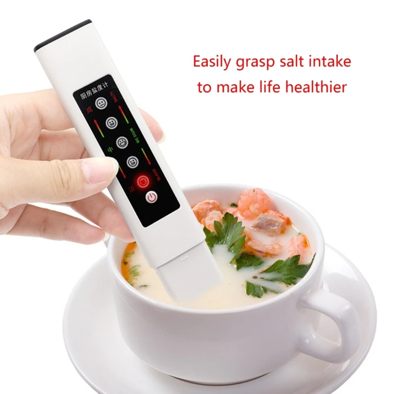 

Practical Food Salinity Tester Meter Detector LED Display Kitchen Salinometers