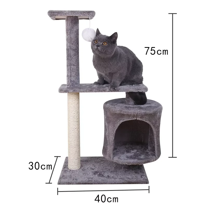 

Domestic Delivery Cat Jumping Toy with Ladder Scratching Wood Climbing Tree for Cat Climbing Frame Cat Furniture Scratching Post