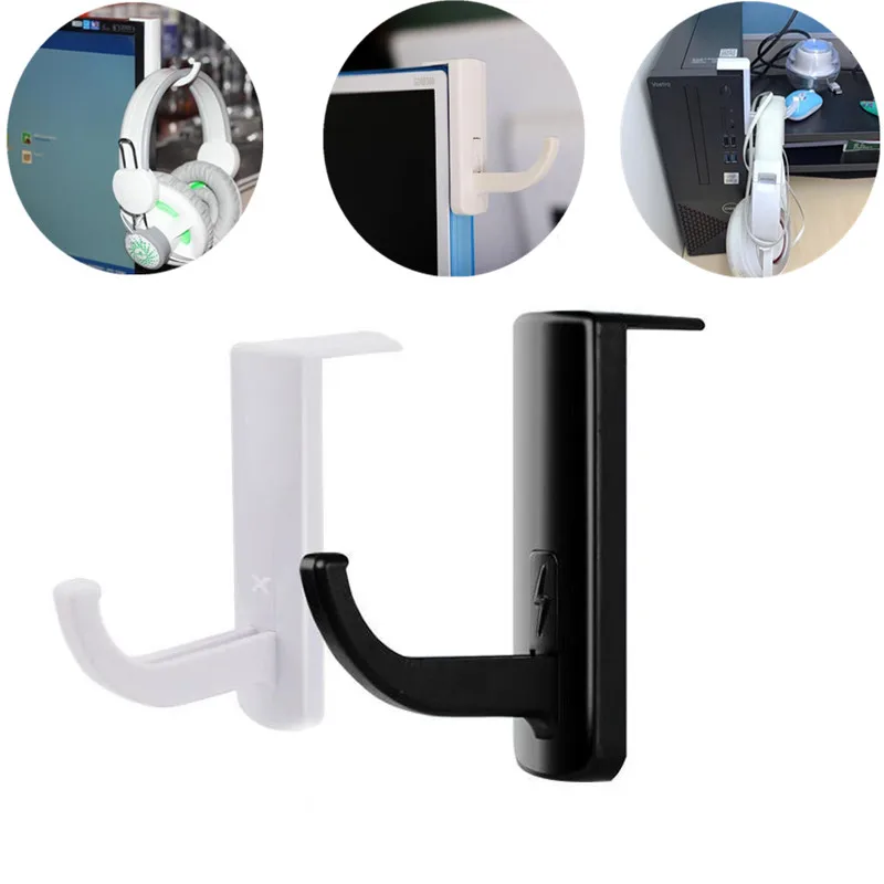 

1/5pcs Earphone Hook Headset Stand Computer Monitor Shelf Office Supplies Accessories Headphone Holder Organizers for Desk