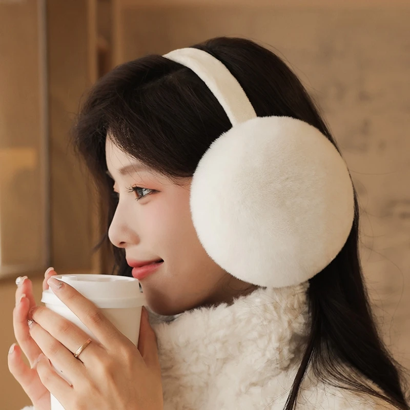 

Зимние теплые наушники, милые плюшевые меховые наушники, модные, унисекс, теплые наушники, одноцветные, 2023, для девочек, повязка на голову, наушники, шапки