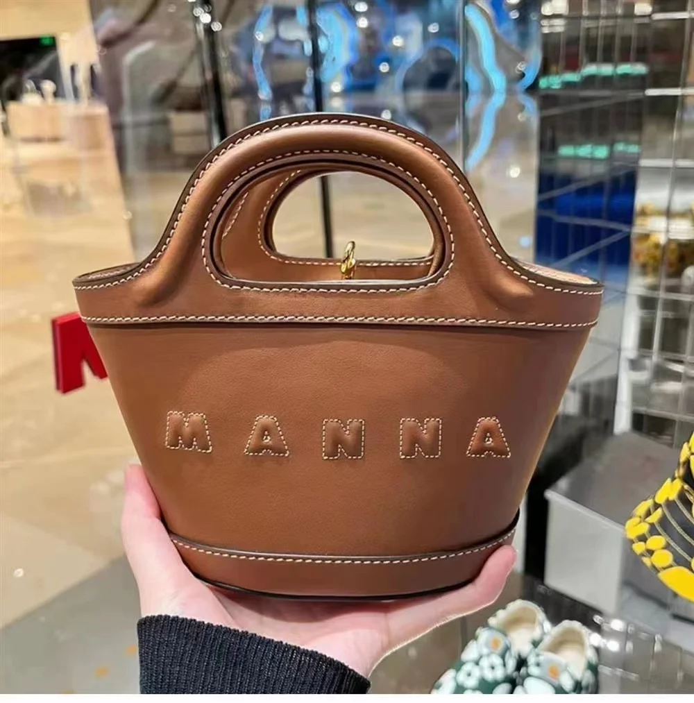 

Luxury MARNA Lafite Straw handbag Vegetable basket bag holiday wind beach braided bag bucket bag Contact customer service