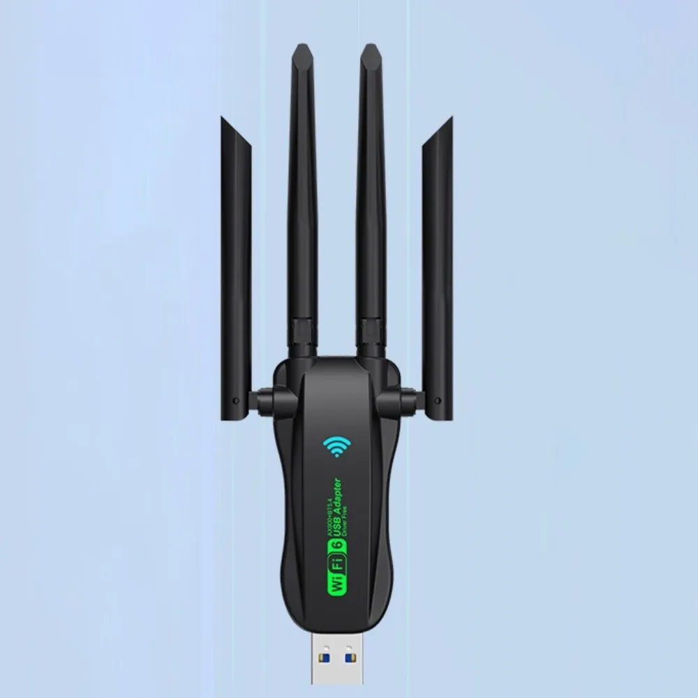 Фото USB-адаптер AX900 Dual Band WiFi6 с 4 антеннами, Bluetooth 5.4, 900 Мбит/с, Wi-Fi донгл, USB-интерфейс, без драйверов, беспроводная сетевая карта №5