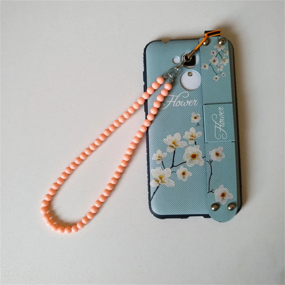 New Colorful Acrylic Beading Mobile Phone Chain 24cm Fashion Ladies Cellphone Lanyard Anti -lost Lane Charm Mobile Phone Straps