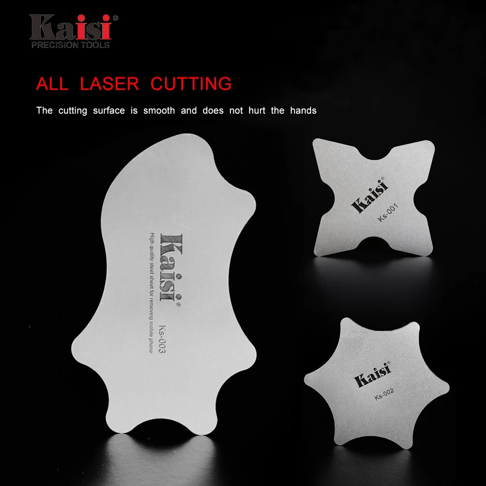 

Pack of 3 Pcs Kaisi 0.1mm Metal Stainless Steel Disassembly Piece Mobile Phone Disassembly Tool Open Shell Pry Shell Warp Chip