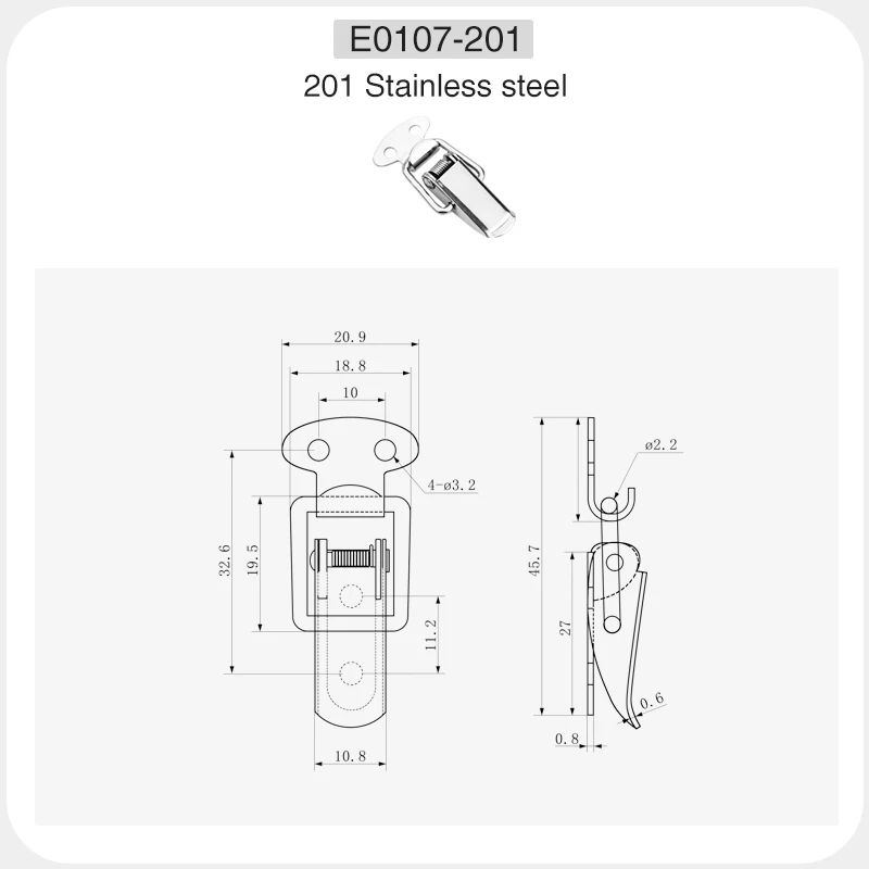 304 пружинная Пряжка из нержавеющей стали защелка металлическая пряжка с клювом