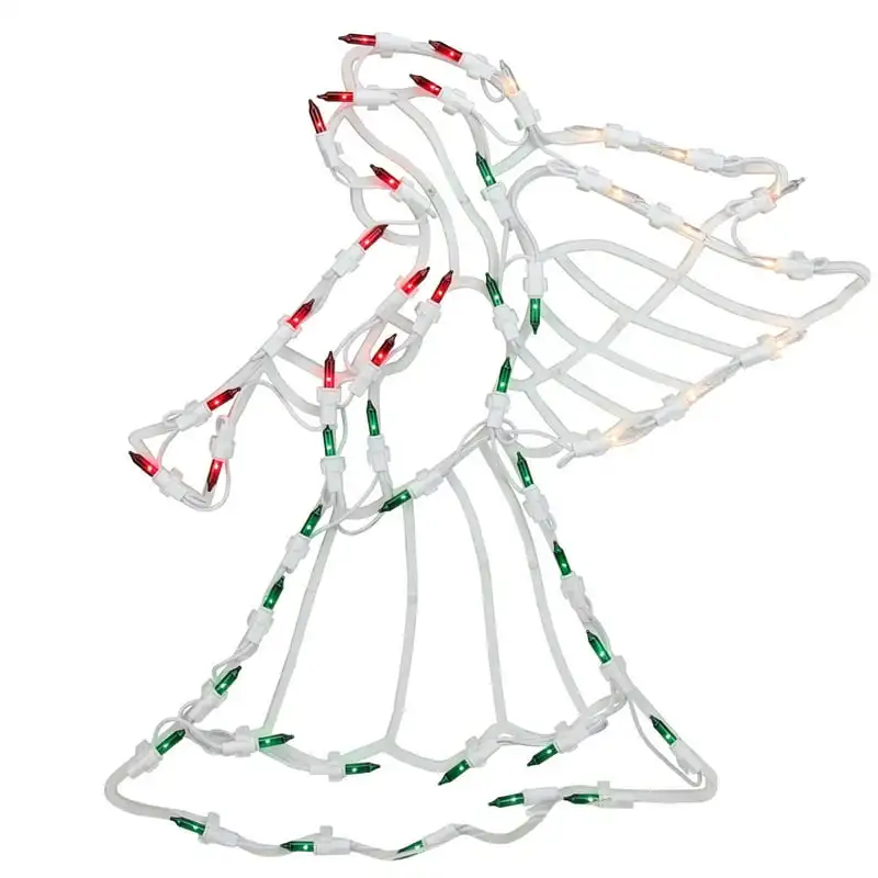 

Lighted Angel Christmas Window Silhouette Decoration