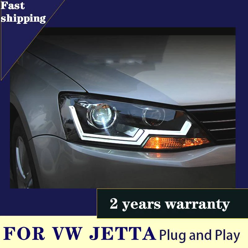 KOWELL Car Styling For for VW Jetta 2012-2017 LED head light  LED Headlight DRL Lens Double Beam H7 HID Xenon bi xenon lens
