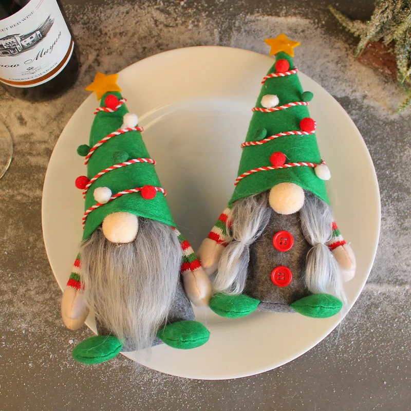 

Christmas Santa Gnomes Plush Decorations,Handmade Swedish Dwarf Scandinavian Tomete Elf for Xmas Home Office Table Holiday Decor