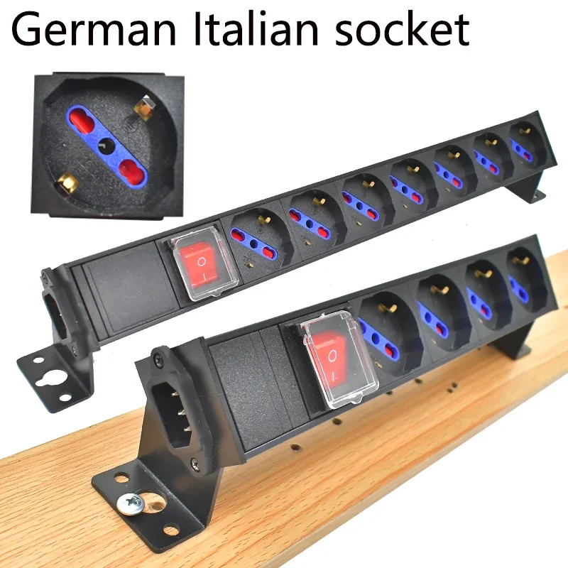 PDU сетевой фильтр Телефон с портом C14 Настольный немецкий итальянский разъем 1-10AC