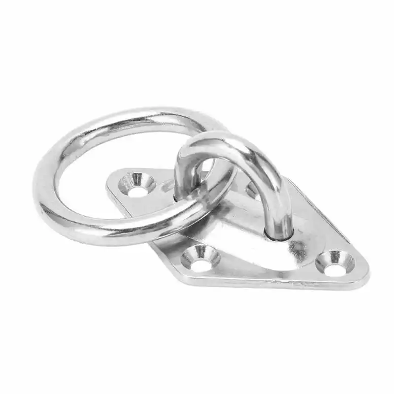 

Pad Eye Plate 4 Holes M6x66x40mm Wall Mount U Shaped Hook for Yacht for Boat