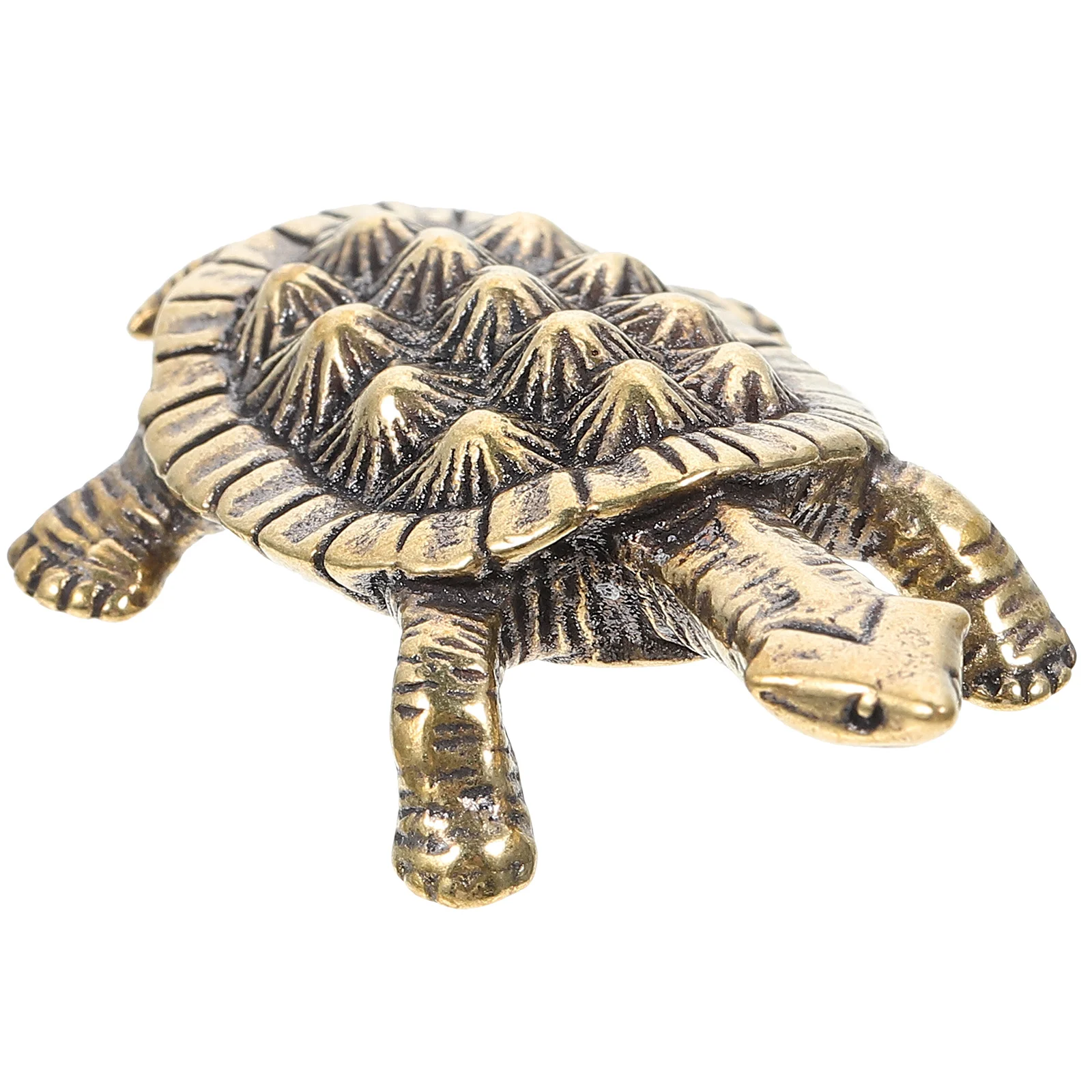

Turtle Statue Brass Figurine Sculpture Figurines Ornament Shui Tortoise Feng Animal Desktop Wealth Sea Prosperity Mini Figure