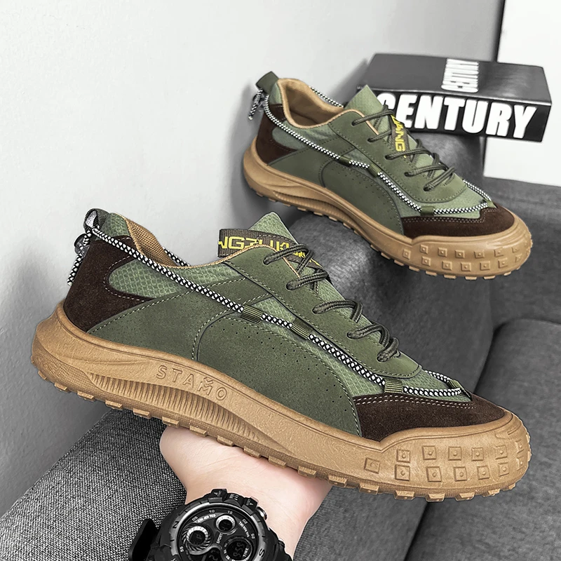 

Men's Shoes Breathable Hard-Wearing Casual Sneakers Shallow Lace-up Soft Bottom Shoes for Men Korean Trendy Zapatos Para Mujeres