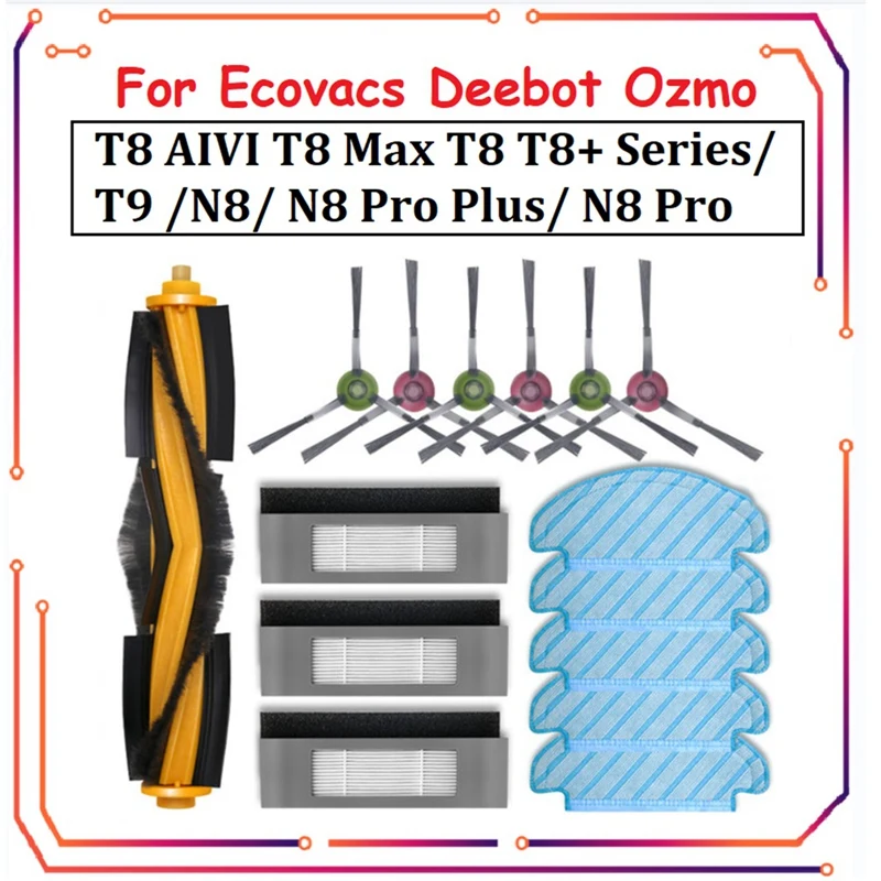 

Запасные аксессуары для робота-пылесоса Ecovacs Deebot Ozmo T8 AIVI T8 Max T8 T8 + Series/ T9 /N8, N8 Pro Plus/ N8 Pro