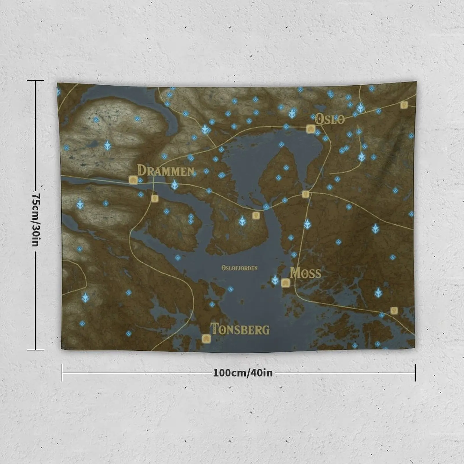 Карта Ослофьорда гобелен