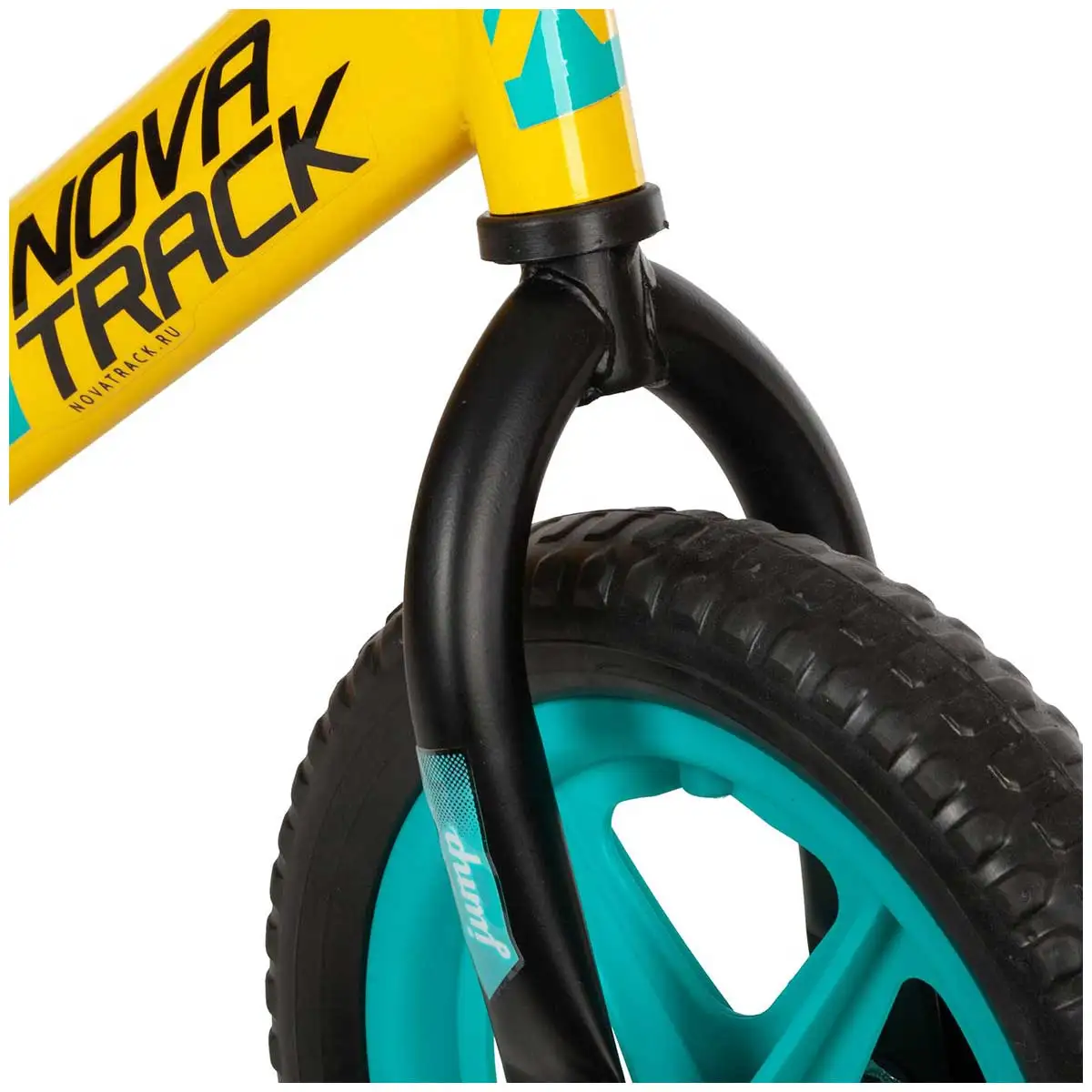 Беговел Novatrack 12'' JUMP лаймовый сталь цветной пластиковый обод колеса EVA 12JUMP.GN22 |