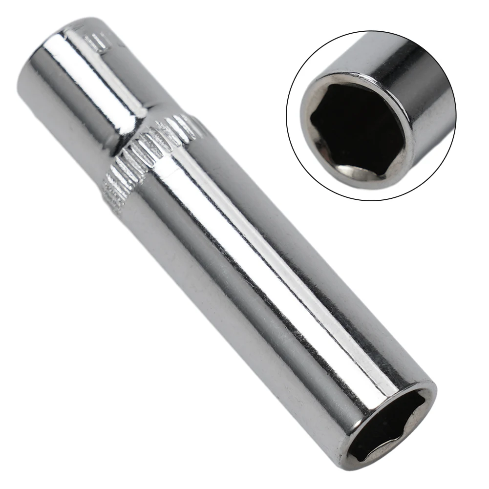 

1pcs 1/4 Hex Socket Wrench Chromium-vanadium Steel 50mm 4-14mm Deep For Impact Drivers Socket Wrenches High Torque Hand Tools